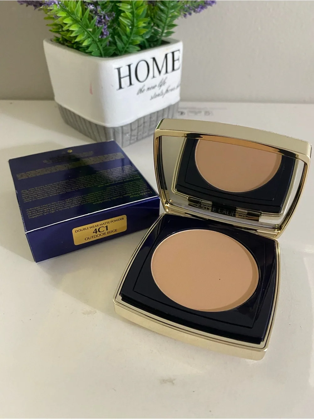 4C1 Outdoor Beige, Estee Lauder Double Wear Matte Powder Foundation, Full Size